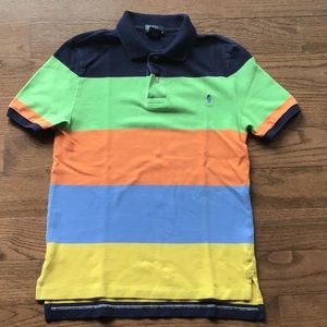 Ralph Lauren Boys Short Sleeve Striped Polo Size M
